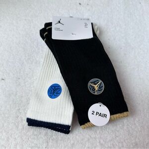 Youth Black and White Nike Jordan Socks